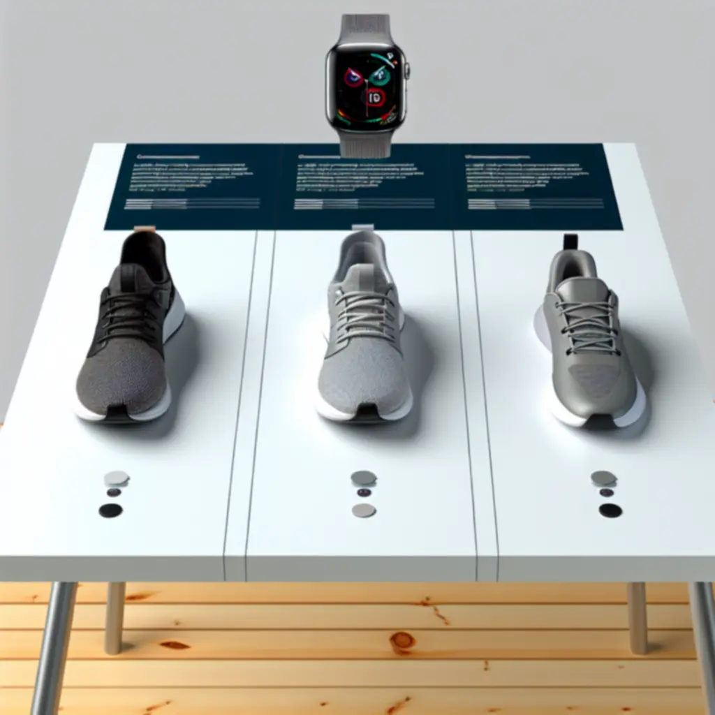 Tabela porównująca sportowe bestsellery według parametrów i ceny