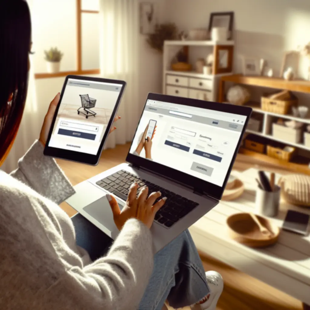 Nowoczesny ekran procesu zakupowego na urządzeniach mobilnych i desktopowych