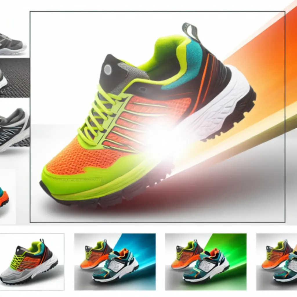 Zbliżenie na sportowe buty treningowe prezentowane w dynamicznym ujęciu