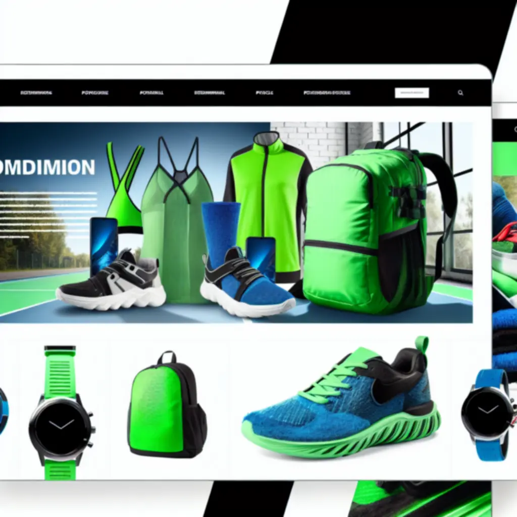 Dynamiczny baner z wizualizacją rekomendowanych produktów sportowych